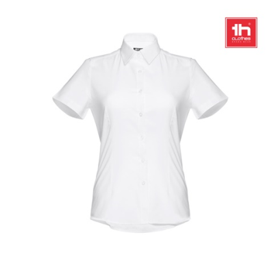 THC LONDON LADIES WH WOMENS SHORT-SLEEVED OXFORD SHIRT WHITE