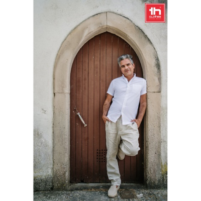 THC LONDON WH MENS SHORT-SLEEVED OXFORD SHIRT WHITE