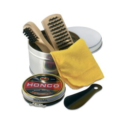 SHOE POLISH KIT in Silver