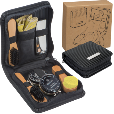 SHOE POLISHING AND CLEANING SET in Black 