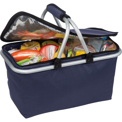FOLDING POLYESTER SHOPPING BASKET with Insulating Function in Darkblue