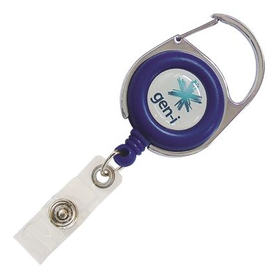 METAL & PLASTIC SECURITY SKI PASS HOLDER PULL REEL