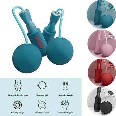 TANGLE-FREE CORDLESS SKIPPING JUMP ROPE with Ball