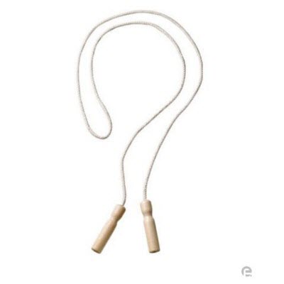 WOOD SKIPPING ROPE in Natural