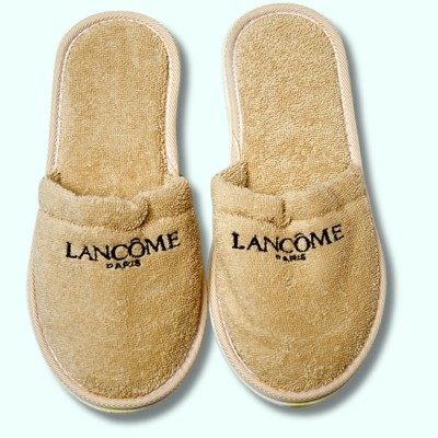 TERRY TOWELLING EMBROIDERED SLIPPERS – PVC EVA BASE