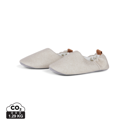 VINGA MOULTON RCS RPET SLIPPERS L & XL in Beige, Feather Grey