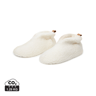 VINGA SANTOS RCS RECYCLED PET COSY SLIPPERS in Off White
