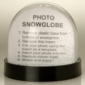 PHOTOGLOBE SNOW GLOBE SHAKER SNOW DOME SHAKER PAPERWEIGHT