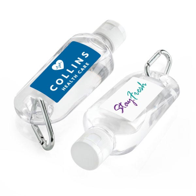 ANTIBACTERIAL HAND SANITISER ON a CARABINER CLIP (70ML)
