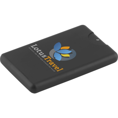 CREDIT CARD HAND SANITISER SPRAY - 20ML BLACK