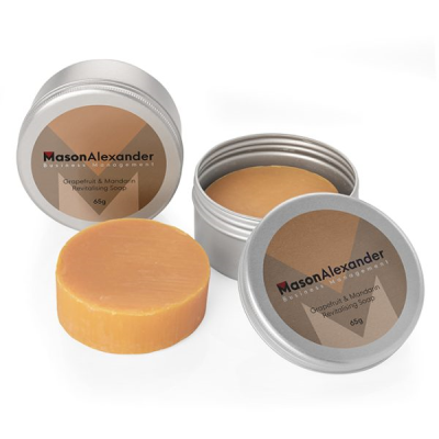 GRAPEFRUIT & MANDARIN HAND MADE SOAP in a Tin (65G)