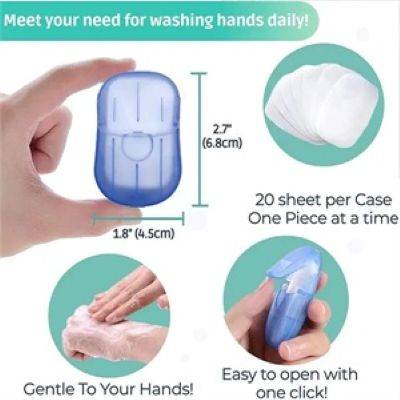 PORTABLE DISPOSABLE TRAVEL WASHING HAND PAPER SOAP SHEET