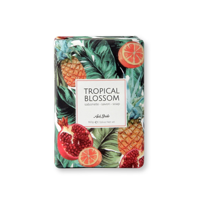 TROPICAL BLOSSOM SOAPS ENRICHED with Olive Oil in Orange