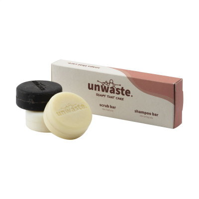 UNWASTE SOAP SET SOAP, SCRUB AND SHAMPOO in White