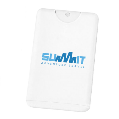 WHITE CREDIT CARD HAND SANITISER SPRAY, 20ML