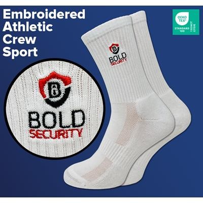 EMBROIDERED ATHLETIC CREW SPORTS SOCKS