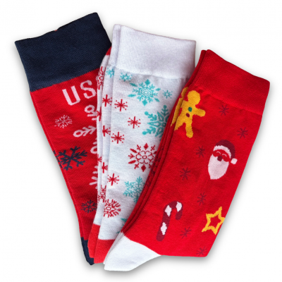 JACQUARD KNITTED COTTON SOCKS