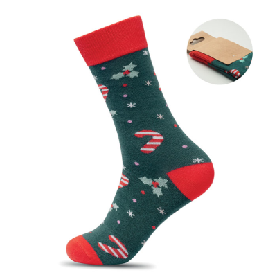 PAIR OF CHRISTMAS SOCKS L in Green