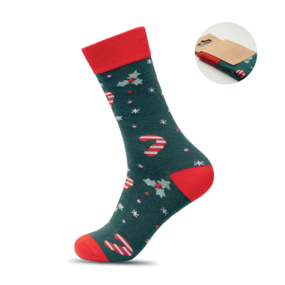 PAIR OF CHRISTMAS SOCKS M in Green