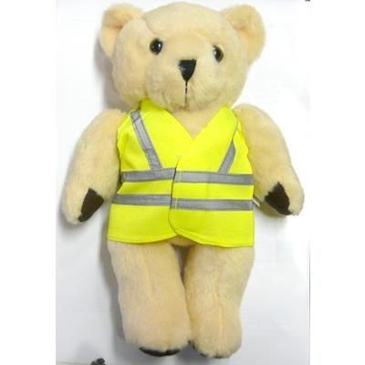 10 INCH TALL HONEY BEAR with Reflective High Visibility Reflective Vest