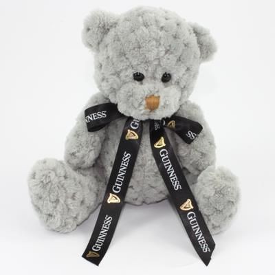 15CM BOW SMOKEY WAFFLE BEAR