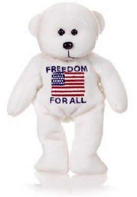 BEANIE SOFT TOY TEDDY BEAR in White