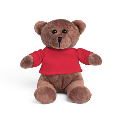BEAR PLUSH TEDDY BEAR in a Tee Shirt in Red