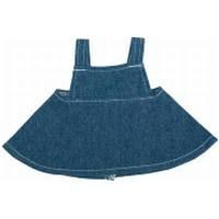 BIB DENIM OVERALL DRESS FOR PLUSH SOFT TOY in Dark Blue