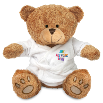 BROWN 22CM EDWARD BEAR with Dressing Gown