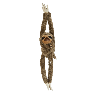 HANGING SLOTH WITH BABY SOFT TOY