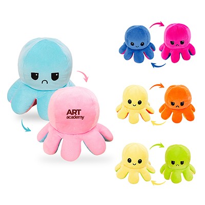 LARGE REVERSIBLE OCTOPUS PLUSH TOY - PROMOTIONAL CORPORATE GIFT