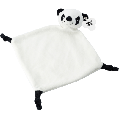 PLUSH ANIMAL COMFORTER in Black & White
