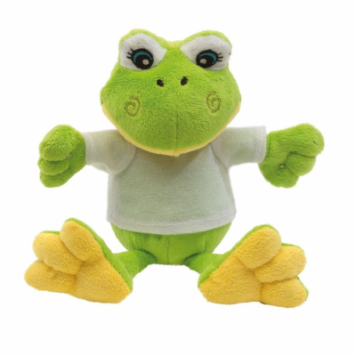 PLUSH FROG FRIEDA with Soft Fur & White T-shirt (packed Separately) for Printing