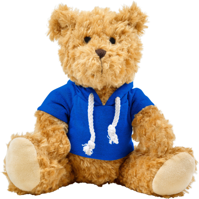 PLUSH TEDDY BEAR with Hooded Hoody in Blue