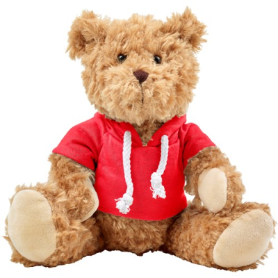 PLUSH TEDDY BEAR with Hooded Hoody in Red