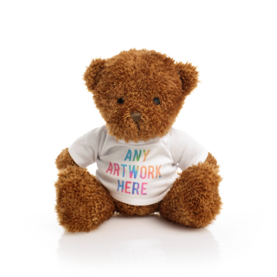 PRINTED BROWN 18CM JAMES BEAR