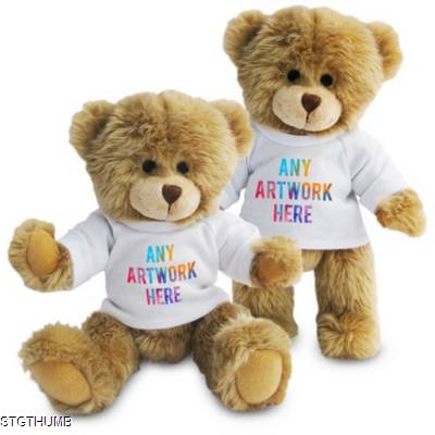 PRINTED PROMOTIONAL SOFT TOY CHARLES TEDDY BEAR