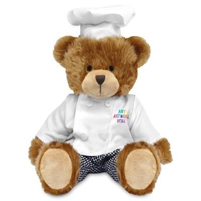 PRINTED SOFT TOY CHARLES TEDDY BEAR with Chef Outfit