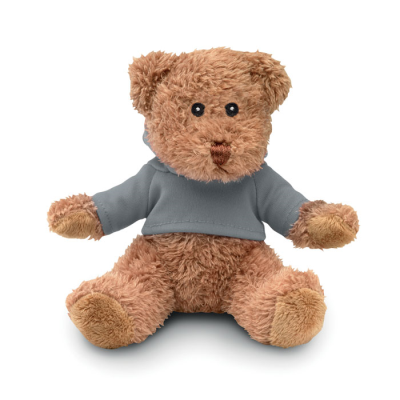 TEDDY BEAR PLUS with Hooded Hoody in Grey