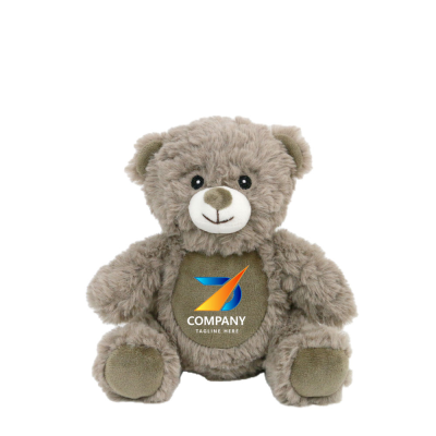 TUMMY PRINTED ECO 17CM MOCHA CATHERINE BEAR