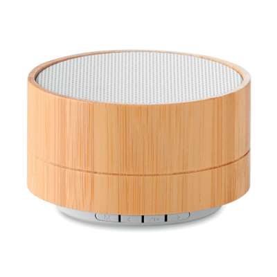 3W BAMBOO CORDLESS SPEAKER in White