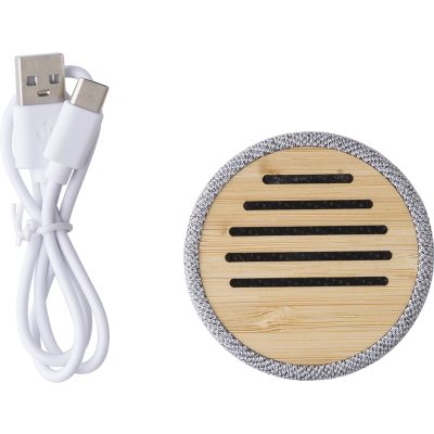 BAMBOO & RPET SPEAKER in Grey