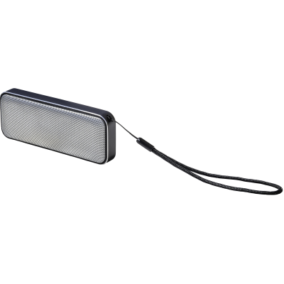 BRANDCHARGER WORLDS SLIMMEST CORDLESS SPEAKER in Black & Silver - PROMOTIONAL CORPORATE GIFT