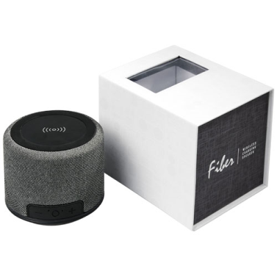 FIBER 3W CORDLESS CHARGER BLUETOOTH® SPEAKER in Solid Black