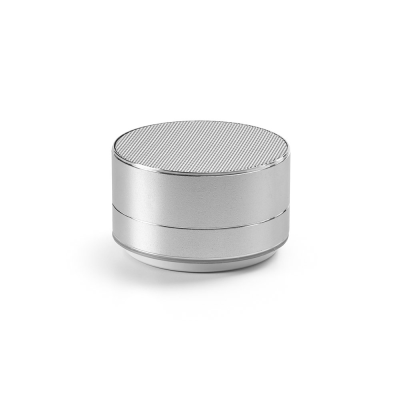 FLOREY PORTABLE 3W SPEAKER with 4H Battery Life in Recycled Aluminium Metal in Satin Silver