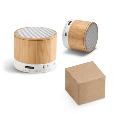 GLASHOW BAMBOO PORTABLE SPEAKER with Microphone