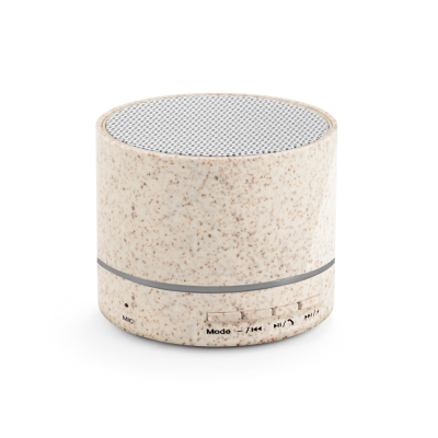 RE-LINEU 3W PORTABLE SPEAKER with 4H30m Battery Life in Straw Fibre & Recycled ABS in Natural