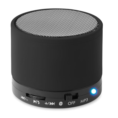 ROUND CORDLESS SPEAKER in Black