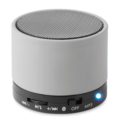 ROUND CORDLESS SPEAKER in Silver
