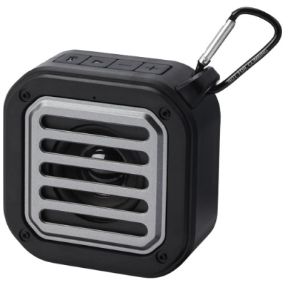 SOLO 3W IPX5 RCS RECYCLED PLASTIC SOLAR BLUETOOTH® SPEAKER with Carabiner 